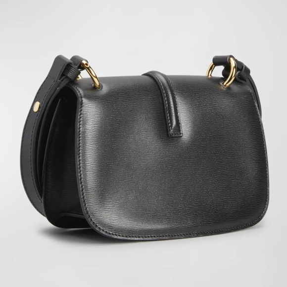 Authentic Tom Ford 001 Lock Mini Flap Shoulder Bag color BLACK - Picture 6 of 15